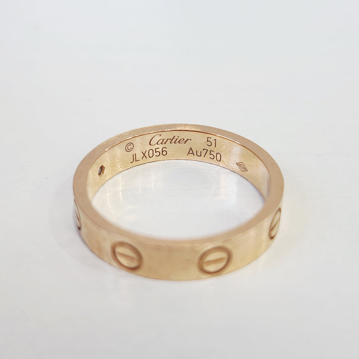 Cartier - LOVE wedding band - 18K rose gold with one diamond - Gold - (51)