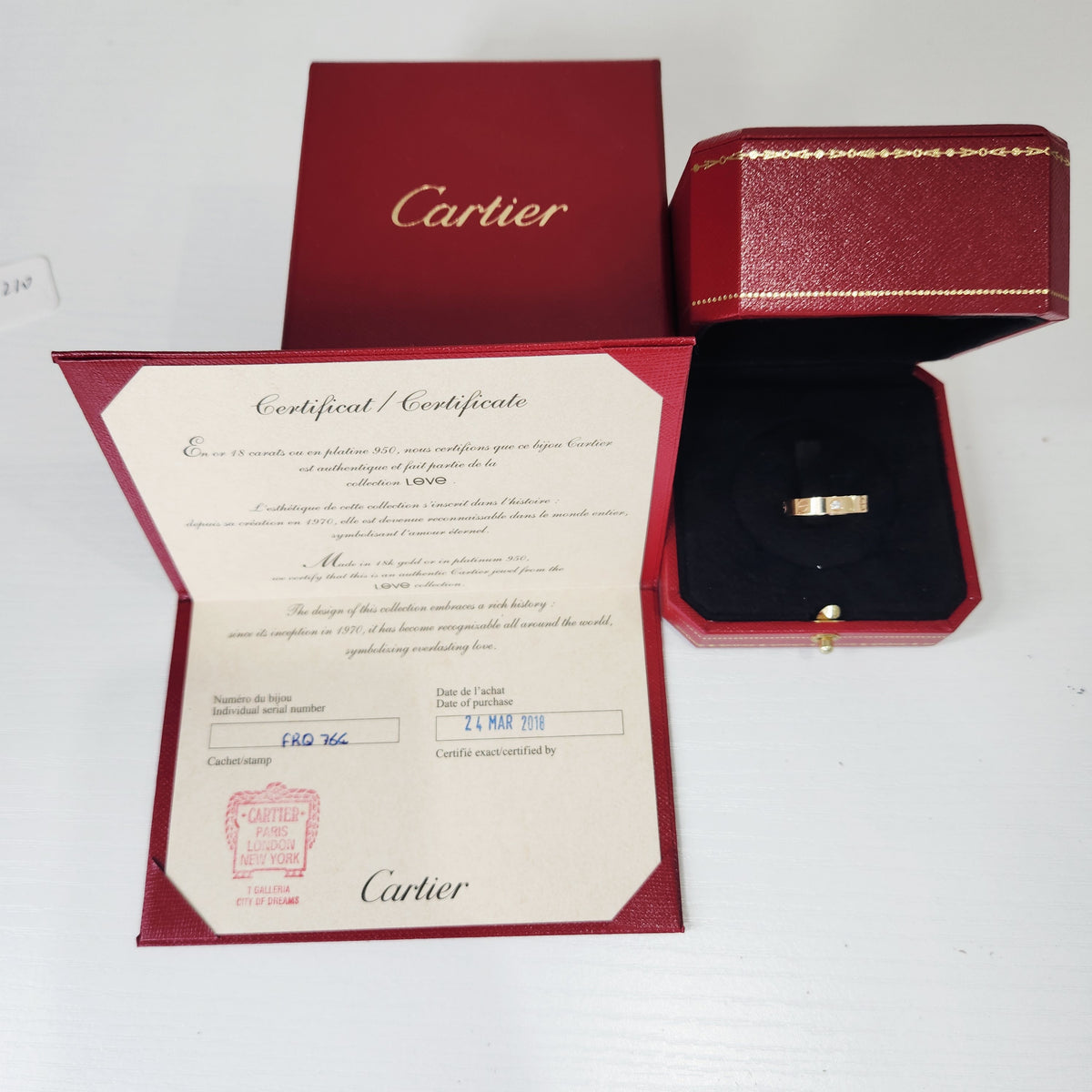 Cartier - LOVE Wedding Band - 18K rose gold with one diamond - Gold - (52)