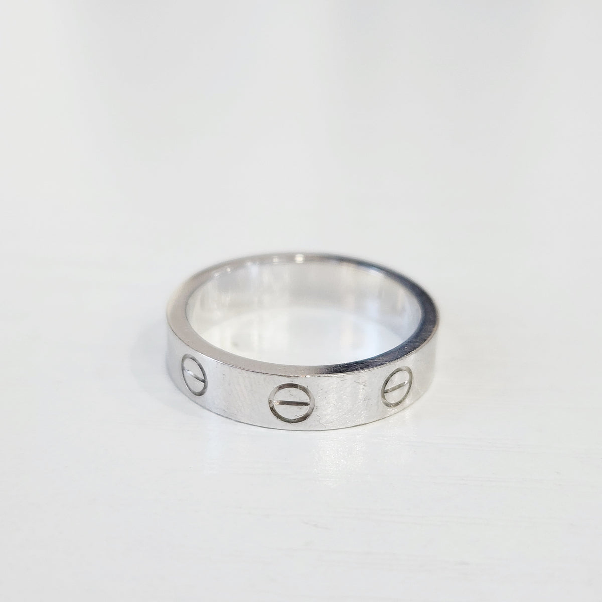 Cartier - LOVE Wedding Band - 18K white gold with a diamond - Silver - (50)