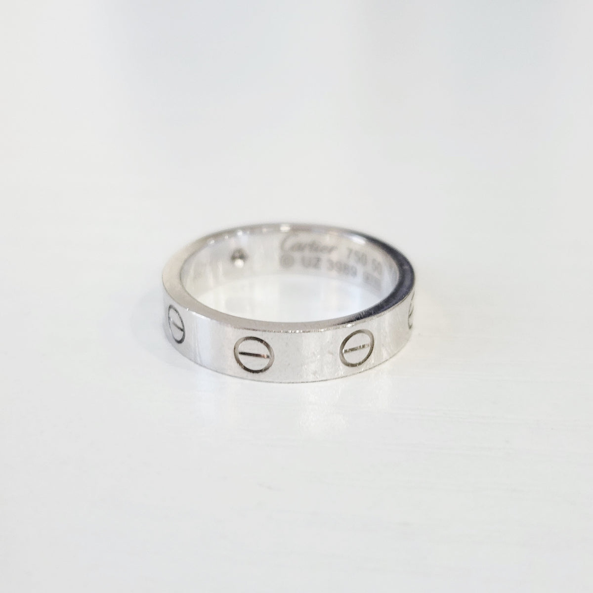 Cartier - LOVE Wedding Band - 18K white gold with a diamond - Silver - (50)
