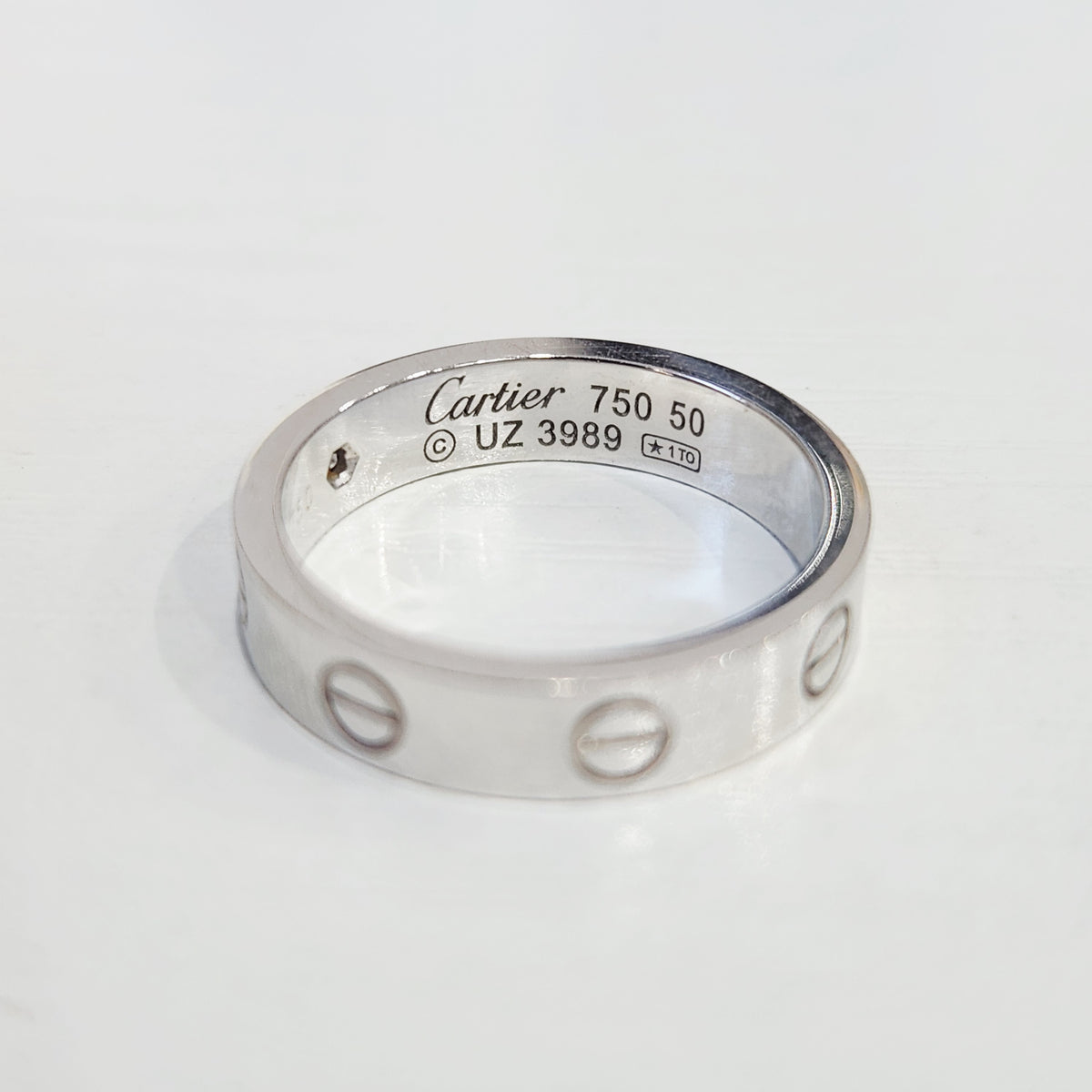 Cartier - LOVE Wedding Band - 18K white gold with a diamond - Silver - (50)