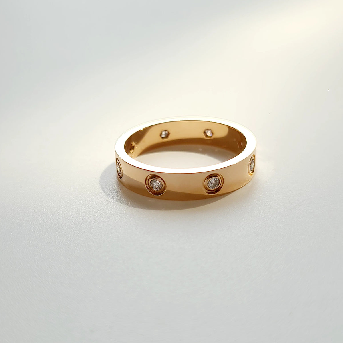 Cartier - LOVE Wedding Band, 3 Diamonds - 18K rose gold with diamonds - Gold - (53)