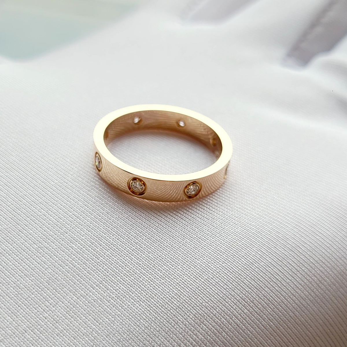 Cartier - LOVE Wedding Band, 3 Diamonds - 18K rose gold with diamonds - Gold - (53)