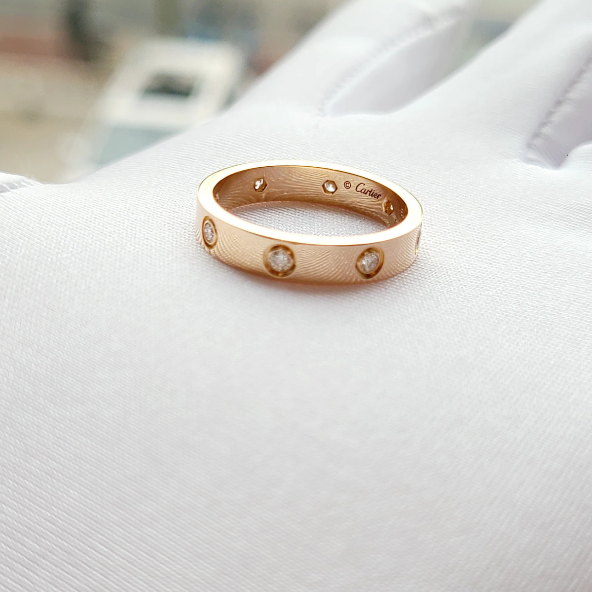 Cartier - LOVE Wedding Band, 3 Diamonds - 18K rose gold with diamonds - Gold - (53)