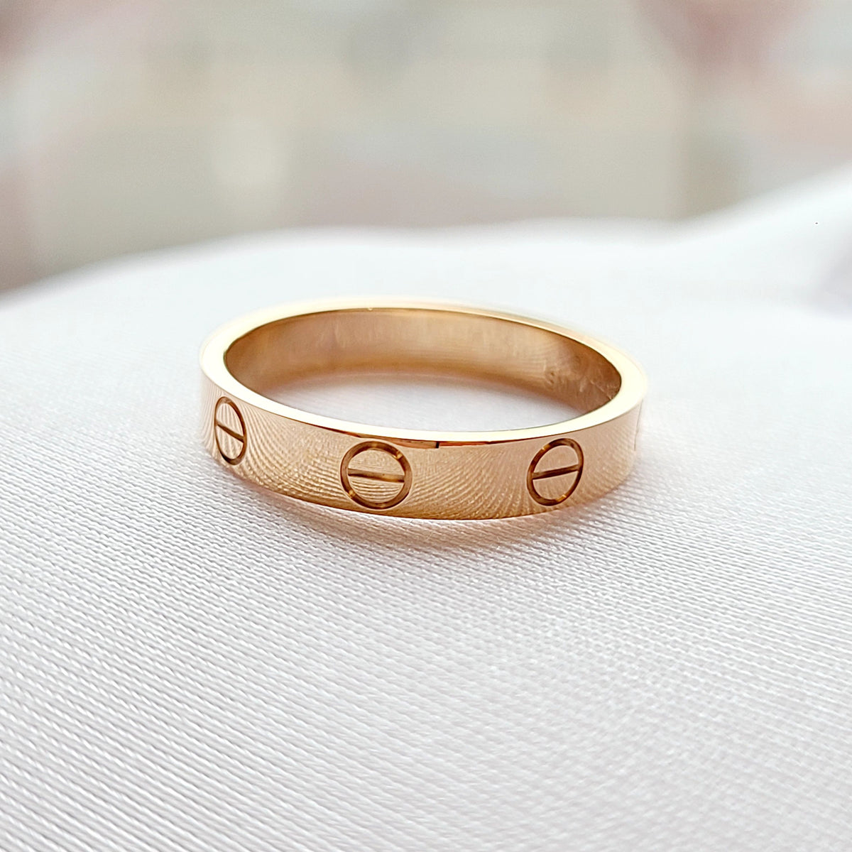 Cartier - LOVE wedding band Narrow - 18K rose gold - Gold - (49)