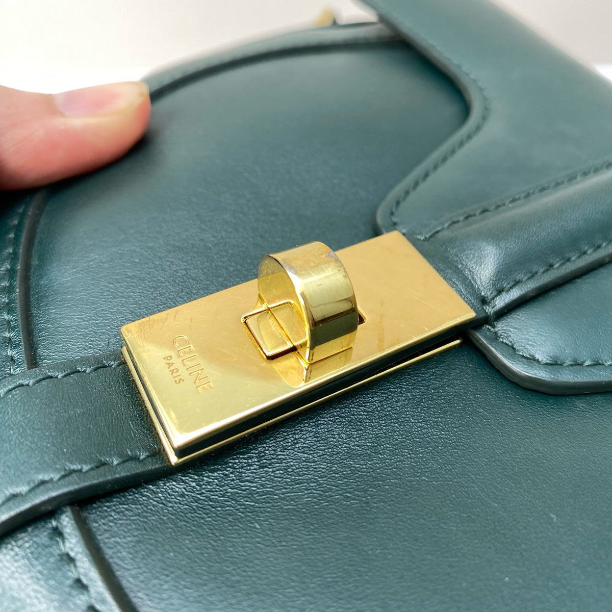 Celine - 16 Besace - Leather - Green - (small)