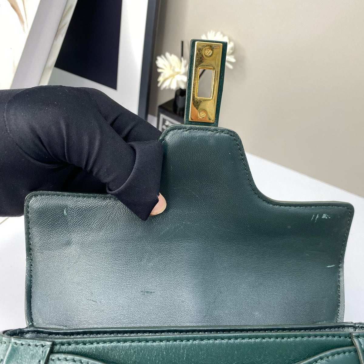 Celine - 16 Besace - Leather - Green - (small)