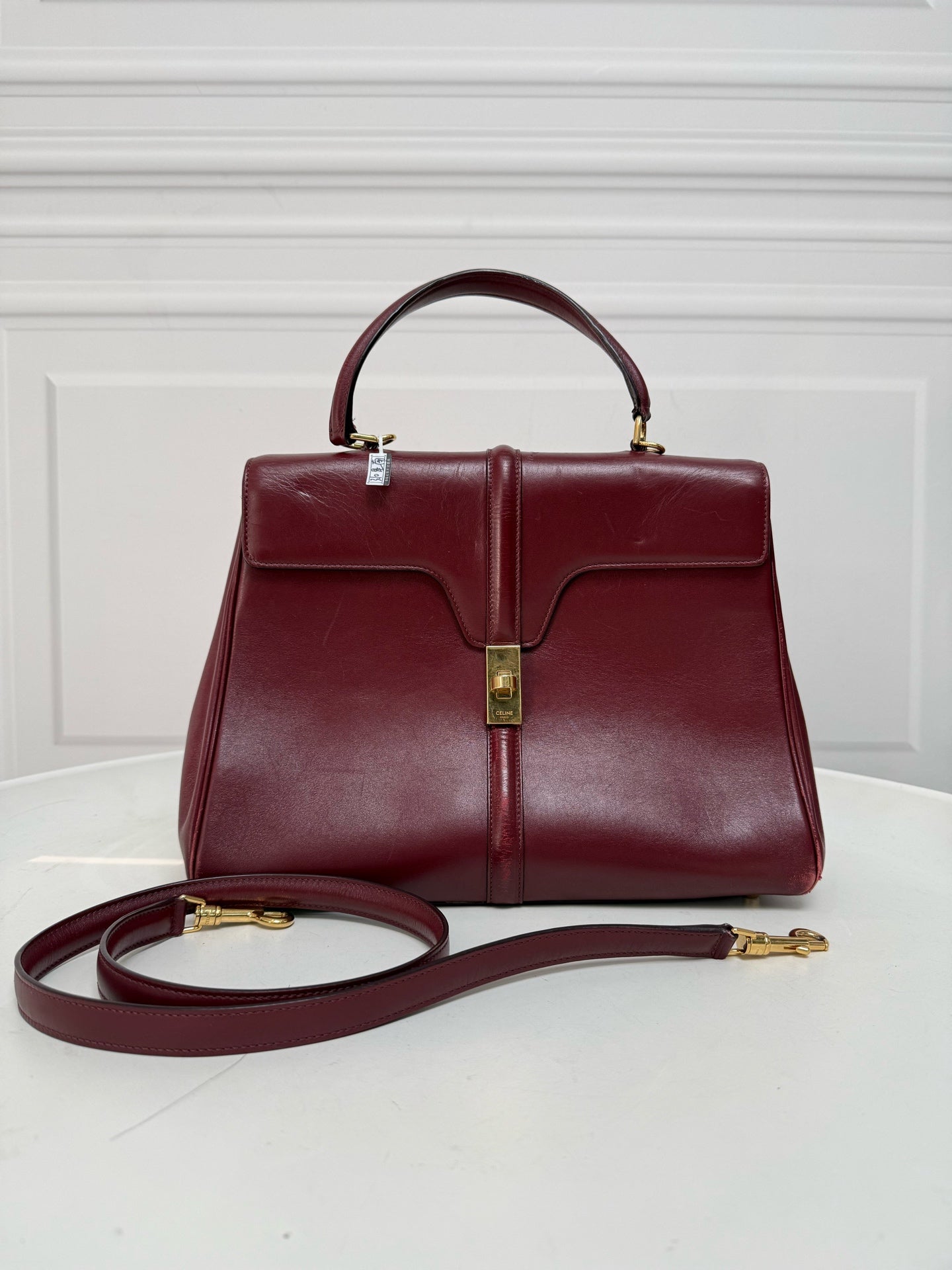 Celine - 16 - Leather - Burgundy - (medium)