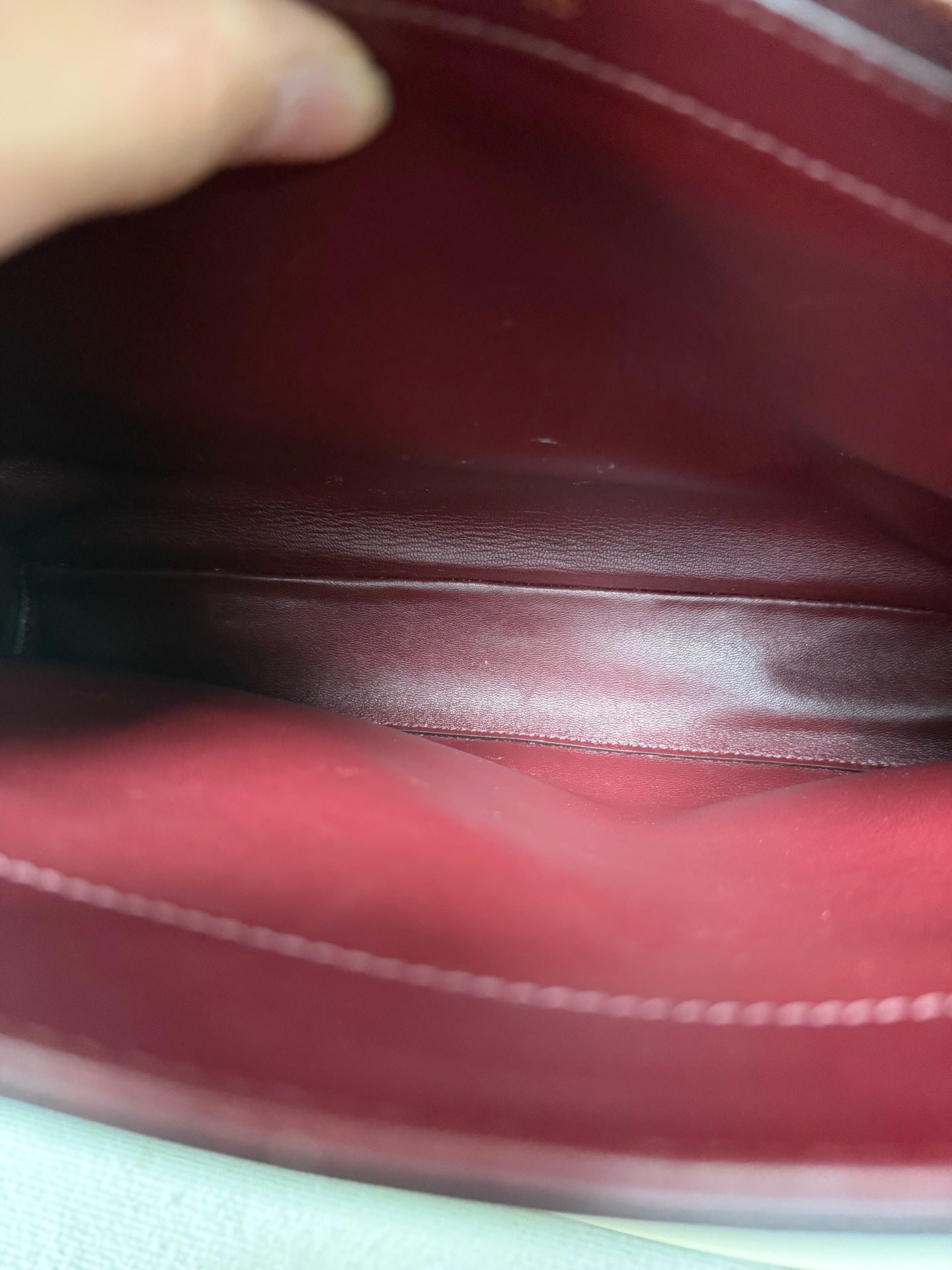 Celine - 16 - Leather - Burgundy - (medium)
