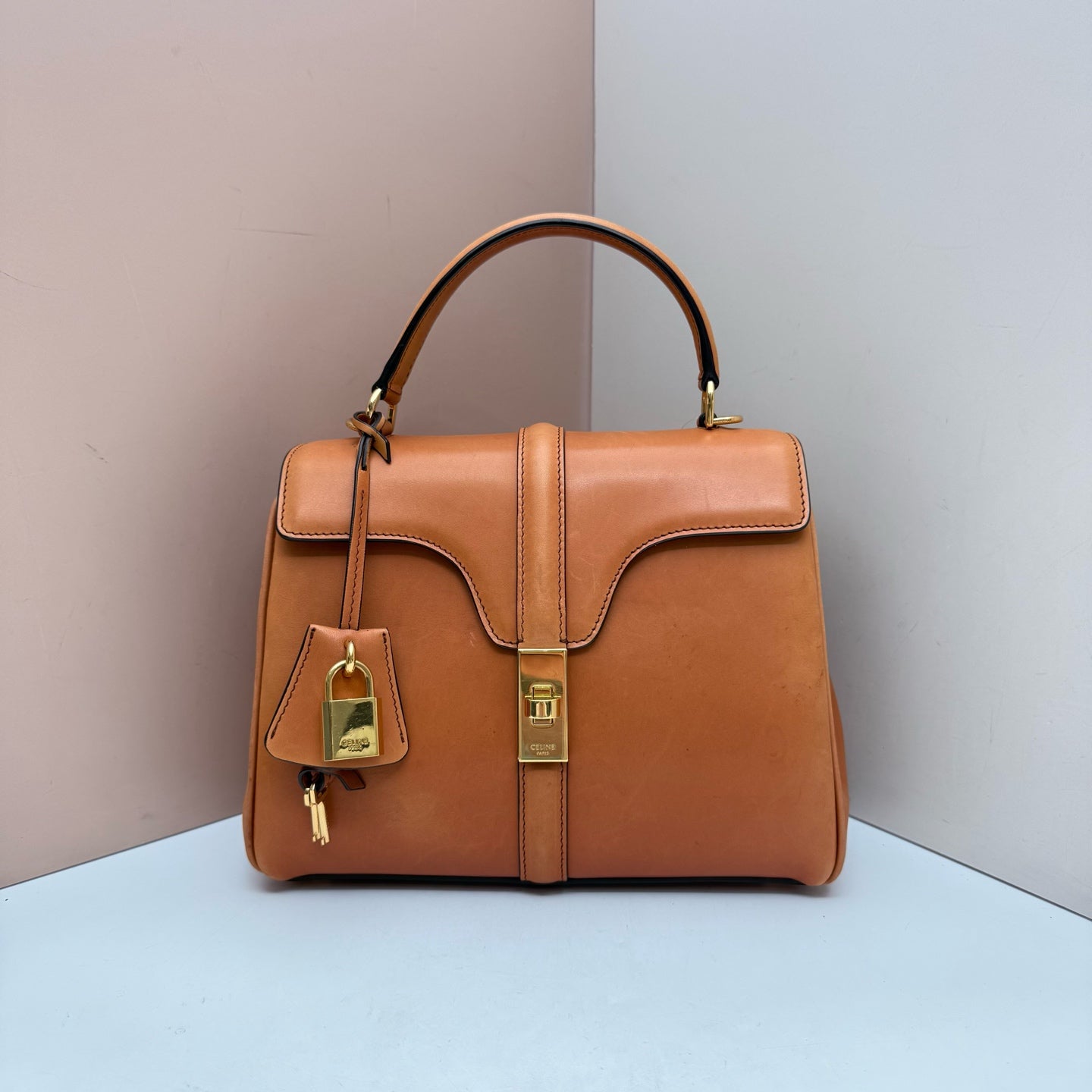 Celine - 16 - Leather - Camel - (small)