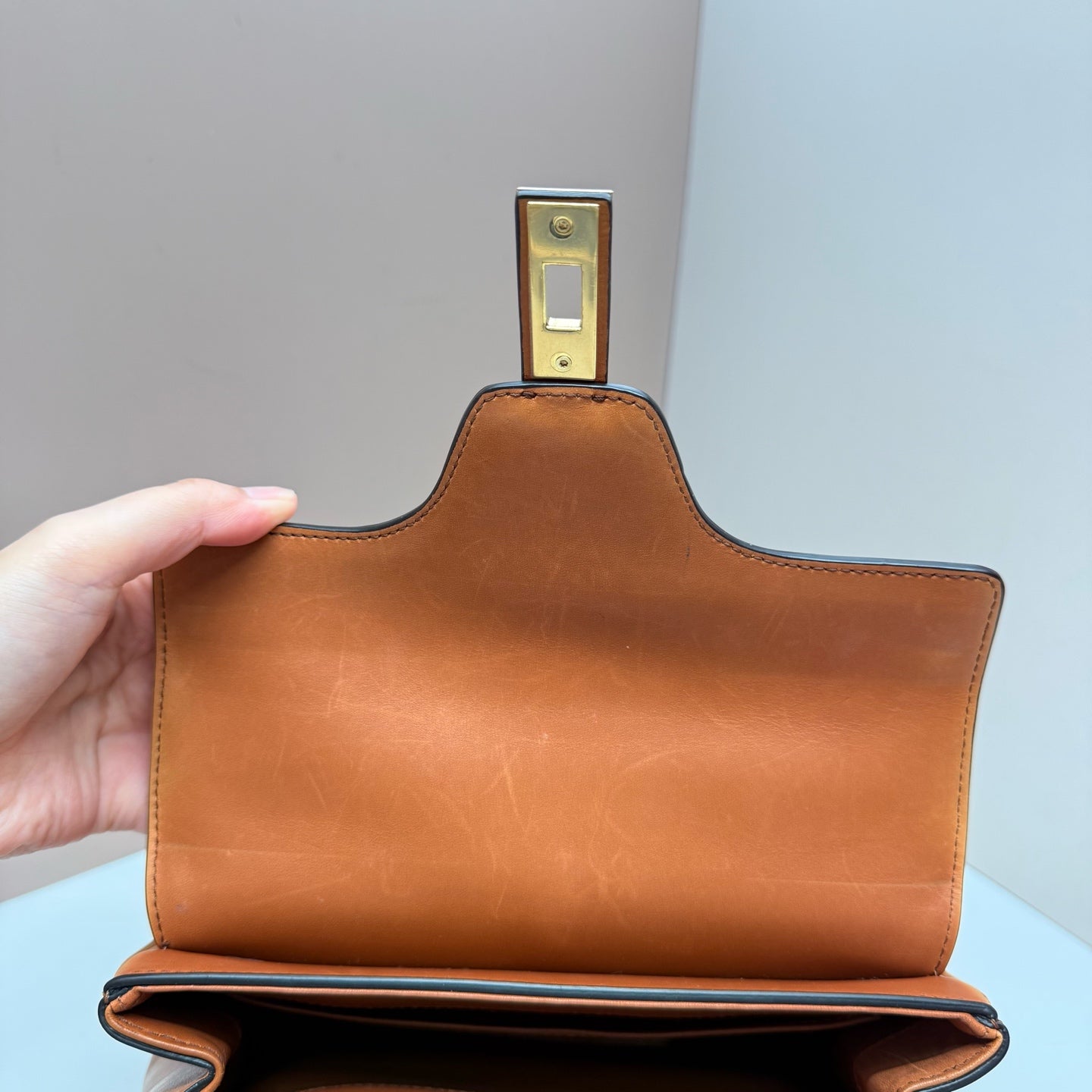 Celine - 16 - Leather - Camel - (small)