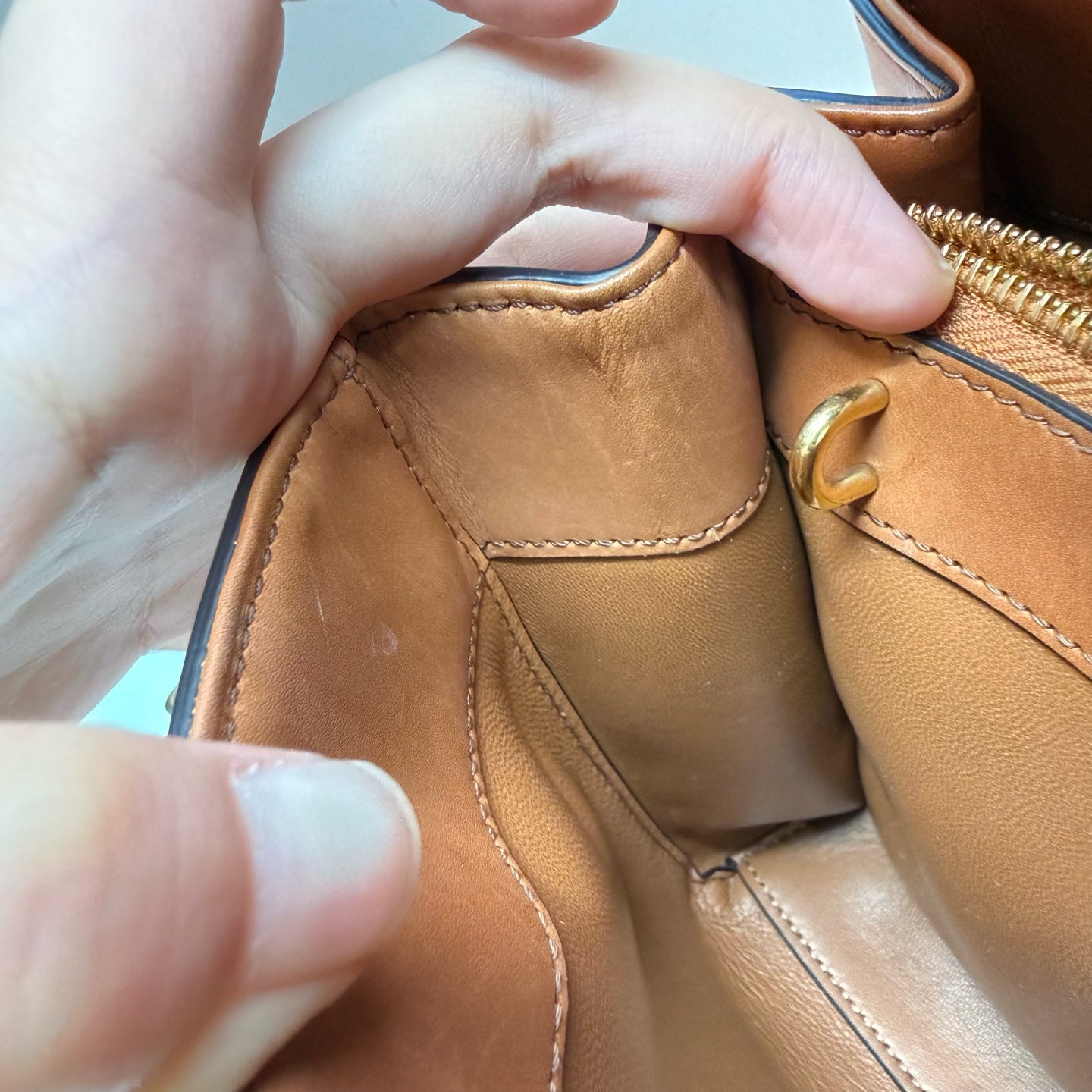Celine - 16 - Leather - Camel - (small)