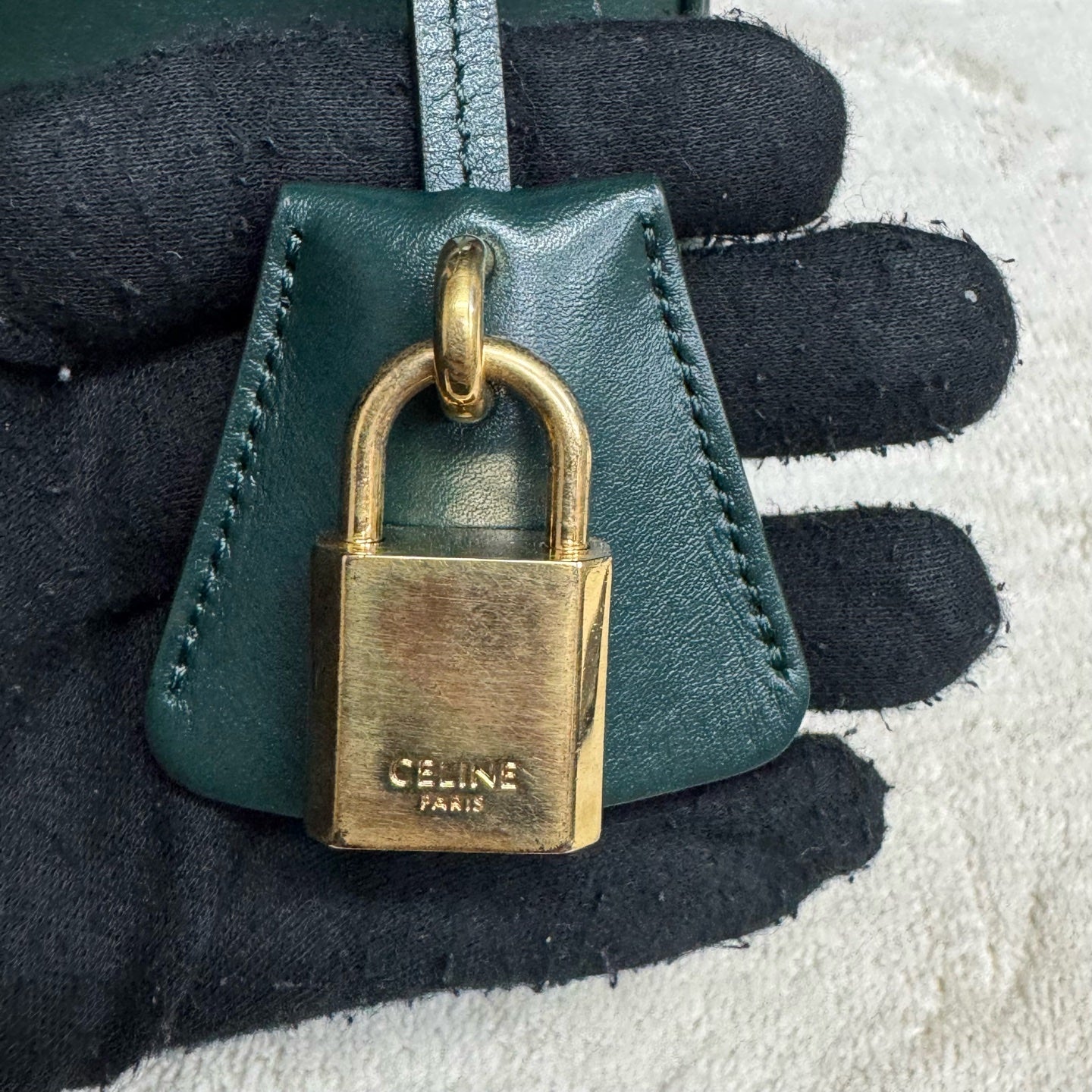 Celine - 16 - Leather - Green - (small)