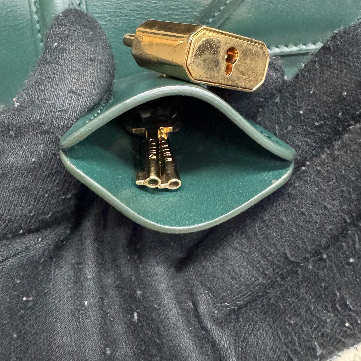 Celine - 16 - Leather - Green - (small)