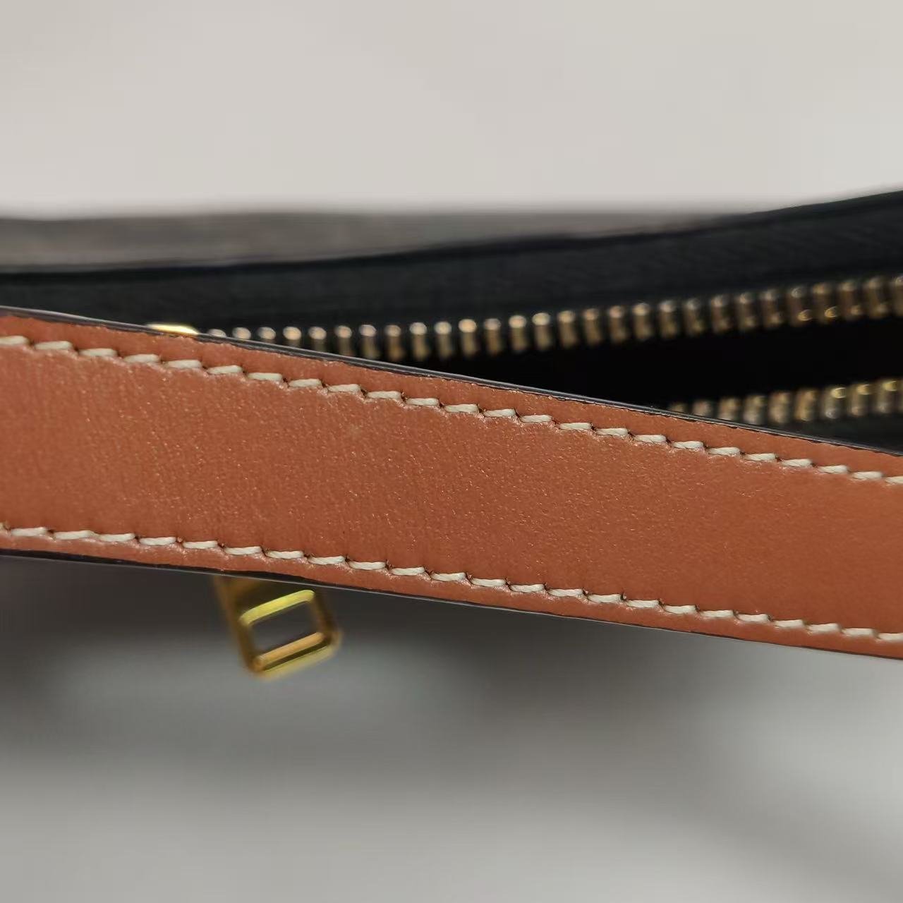 Celine - Ava Bag in Triomphe Canvas - Triomphe canvas with calfskin leather trim - Brown and Black with Tan - (Mini)