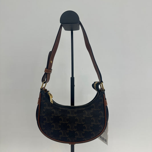 Celine - Ava Bag - Triomphe coated canvas with calfskin leather trim - Brown - (mini)