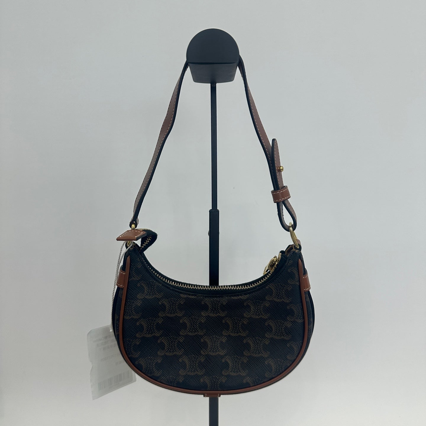 Celine - Ava Bag - Triomphe coated canvas with calfskin leather trim - Brown - (mini)