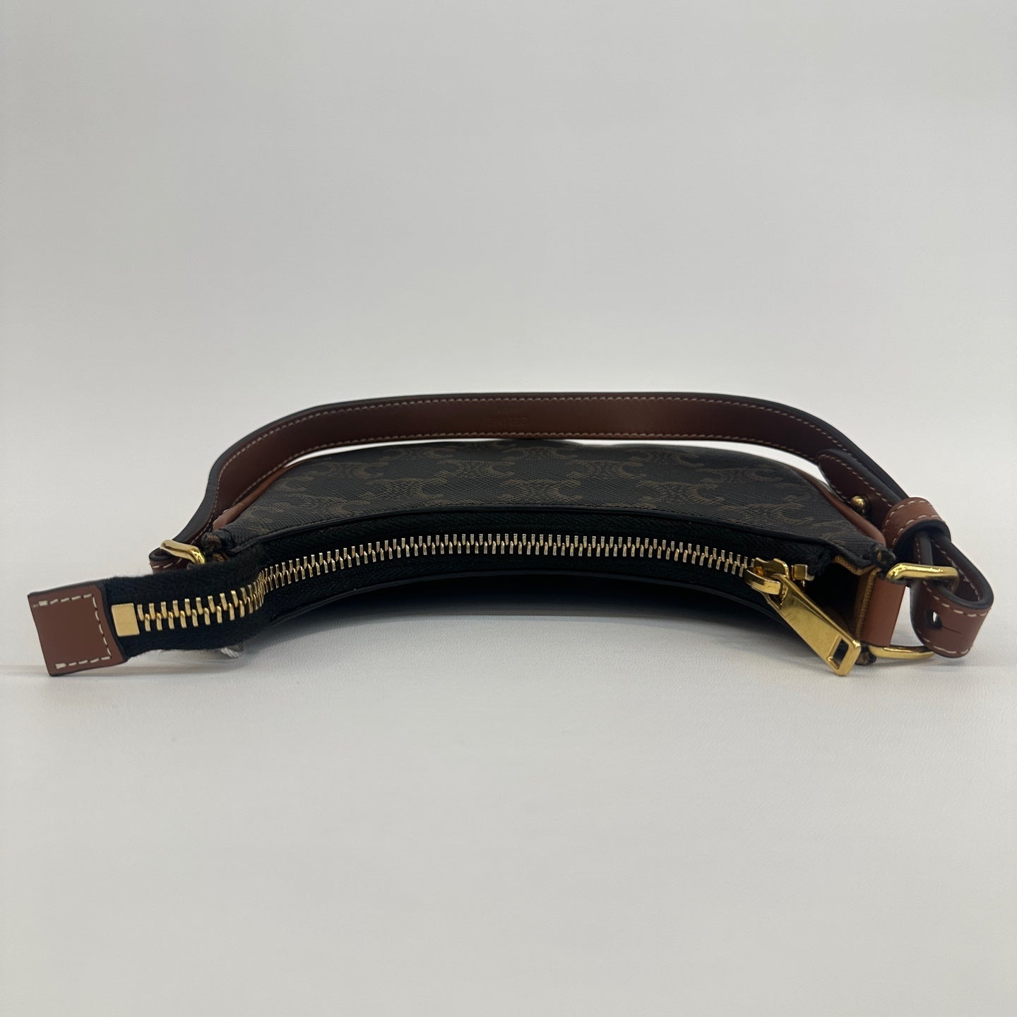 Celine - Ava Bag - Triomphe coated canvas with calfskin leather trim - Brown - (mini)