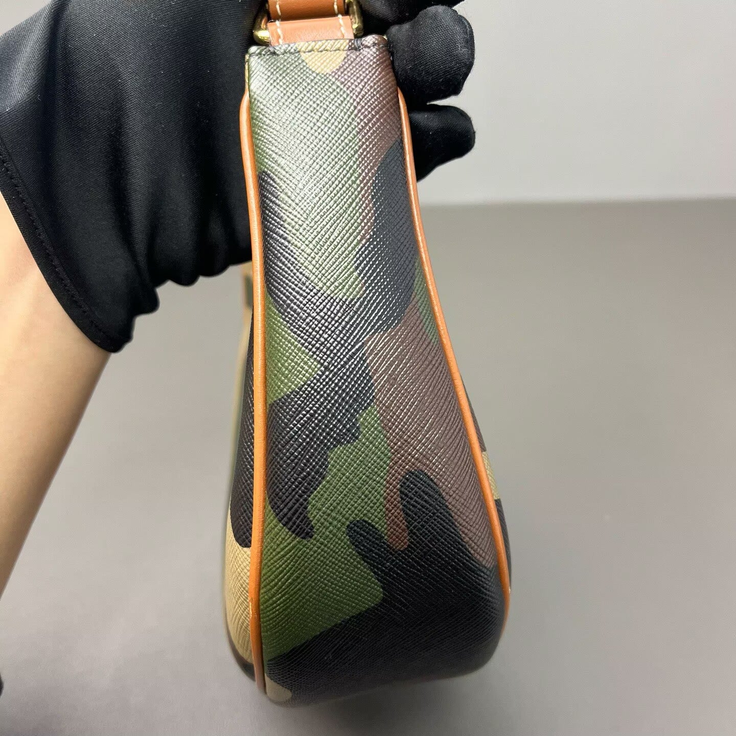 Celine - AVA - PVC coated canvas with leather trim - Multicolour camouflage with orange accents - (Medium)