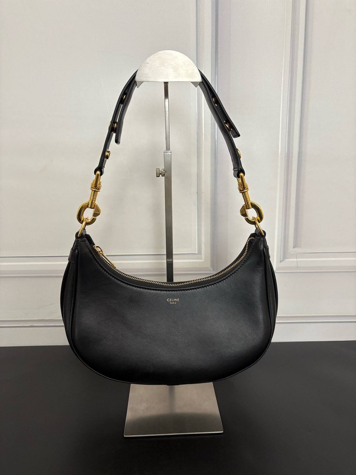 Celine - Ava Strap - Leather - Black