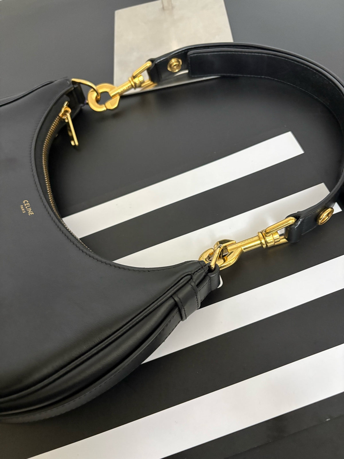 Celine - Ava Strap - Leather - Black