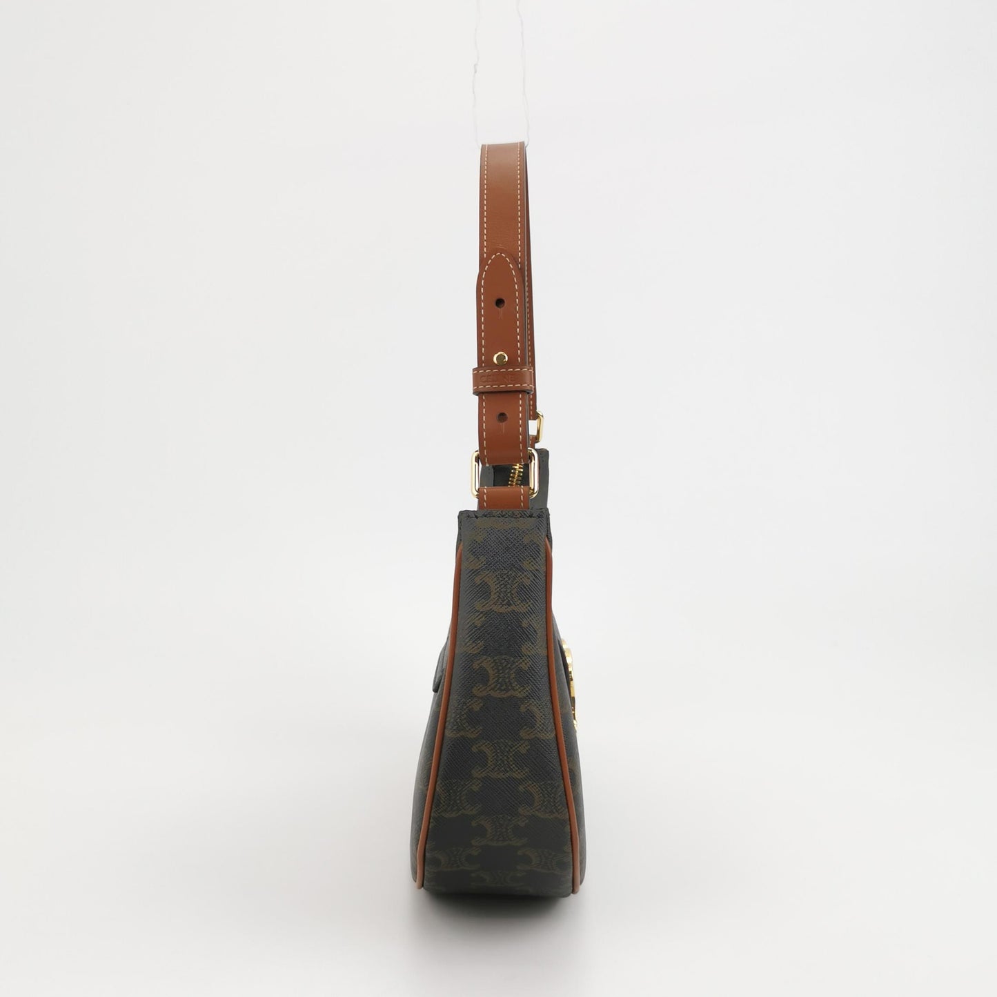 Celine - AVA Triomphe - Coated canvas and leather - Brown - (mini)