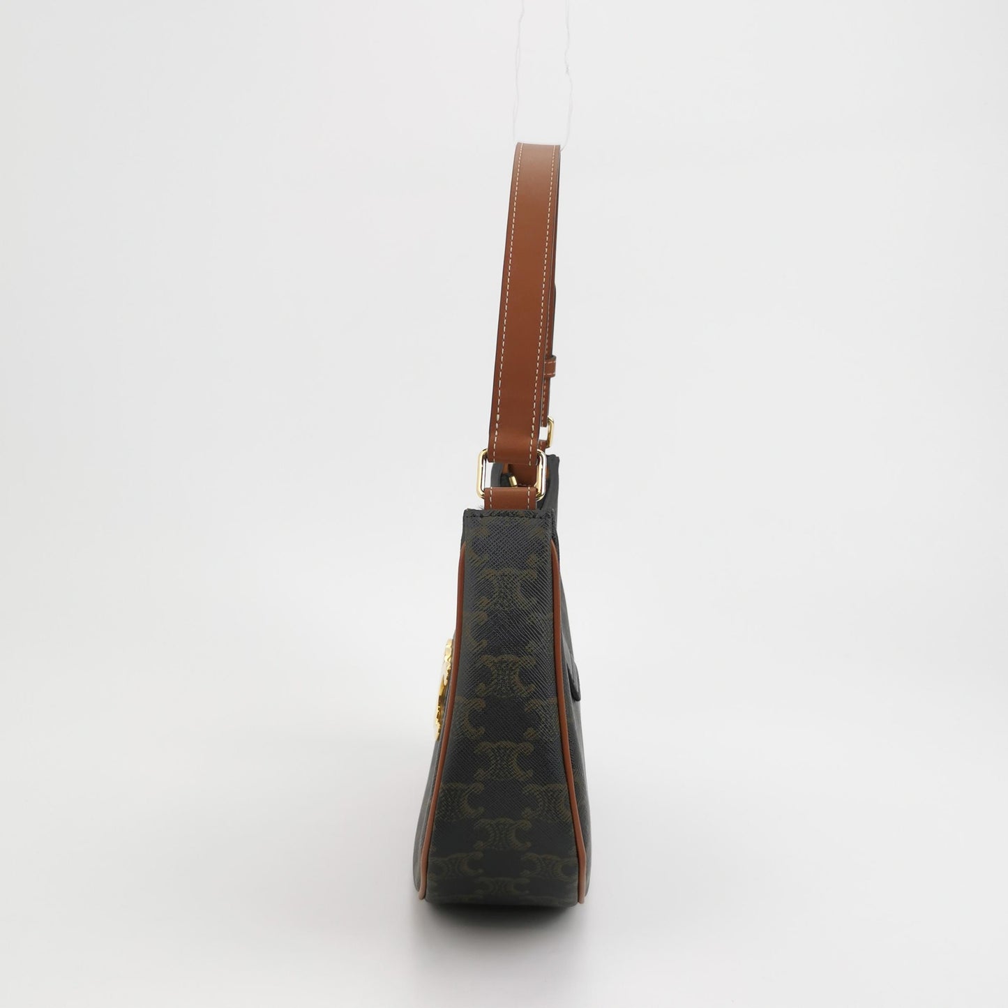 Celine - AVA Triomphe - Coated canvas and leather - Brown - (mini)