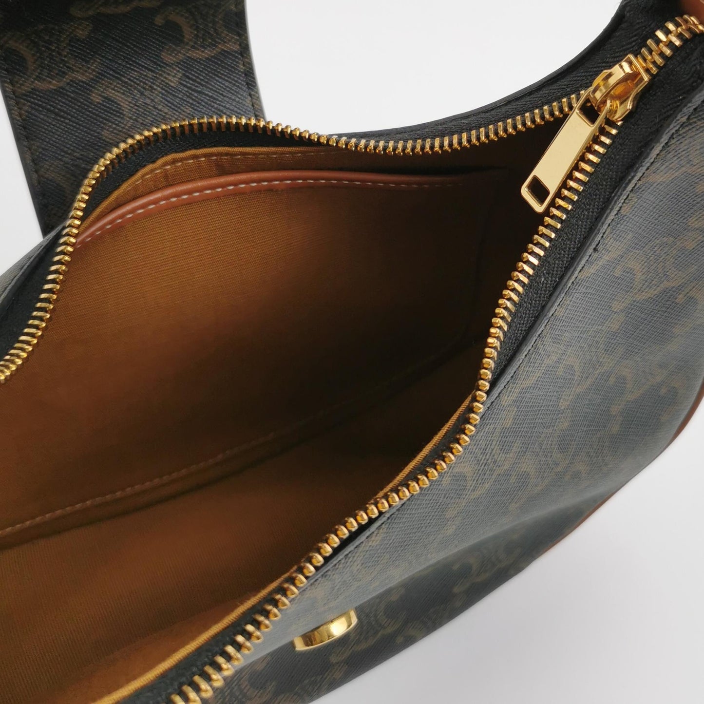 Celine - AVA Triomphe - Coated canvas and leather - Brown - (mini)