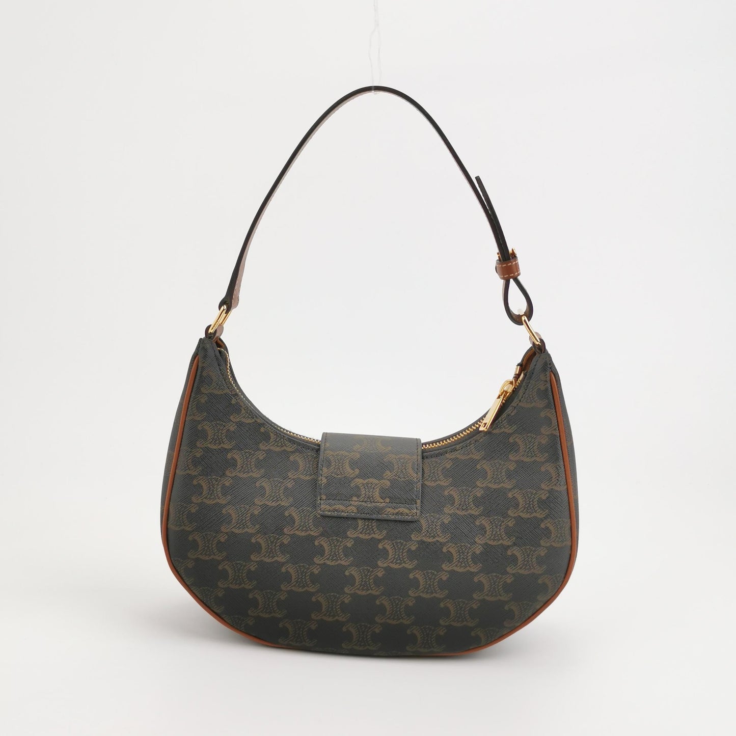 Celine - AVA Triomphe - Coated canvas and leather - Brown - (mini)