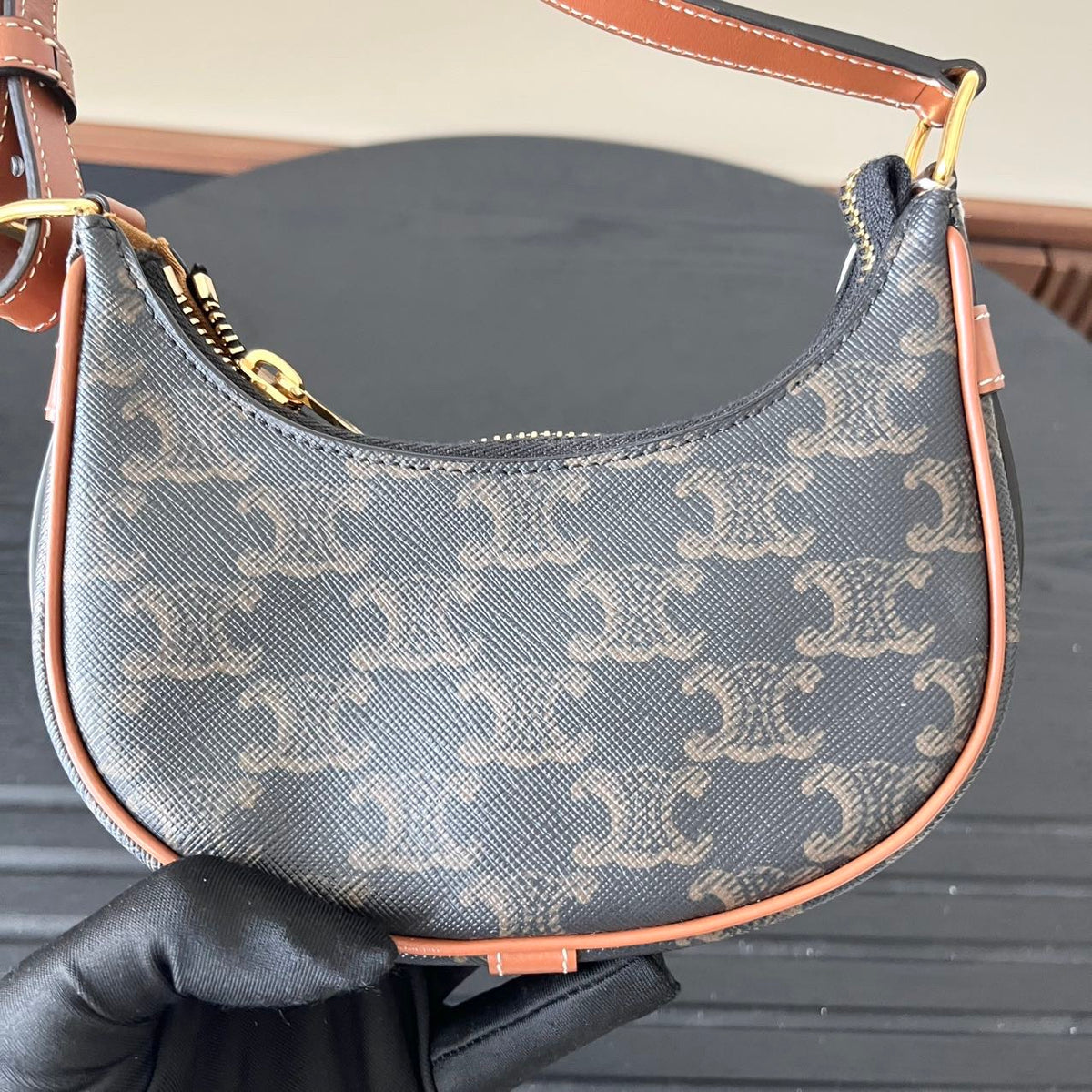 Celine - Ava Triomphe Mini - Cloth - Black - (mini)
