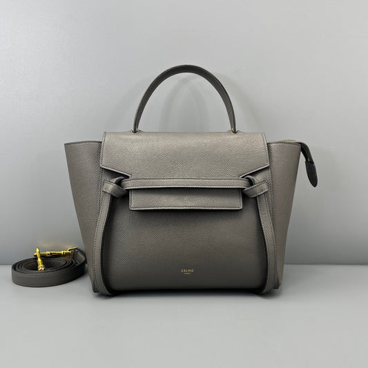 Celine - Belt Bag - Grained calfskin leather - Grey - (Small)