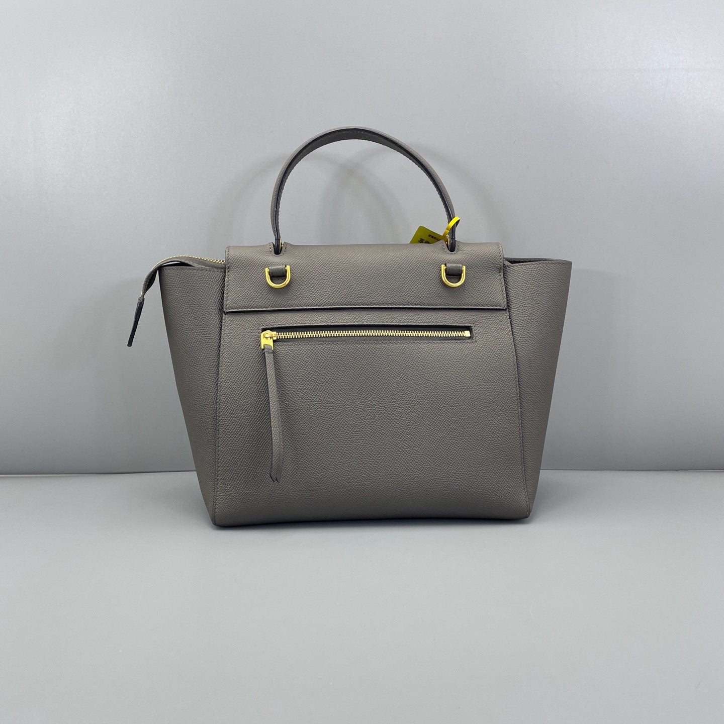 Celine - Belt Bag - Grained calfskin leather - Grey with Gold-Tone Hardware - (small)