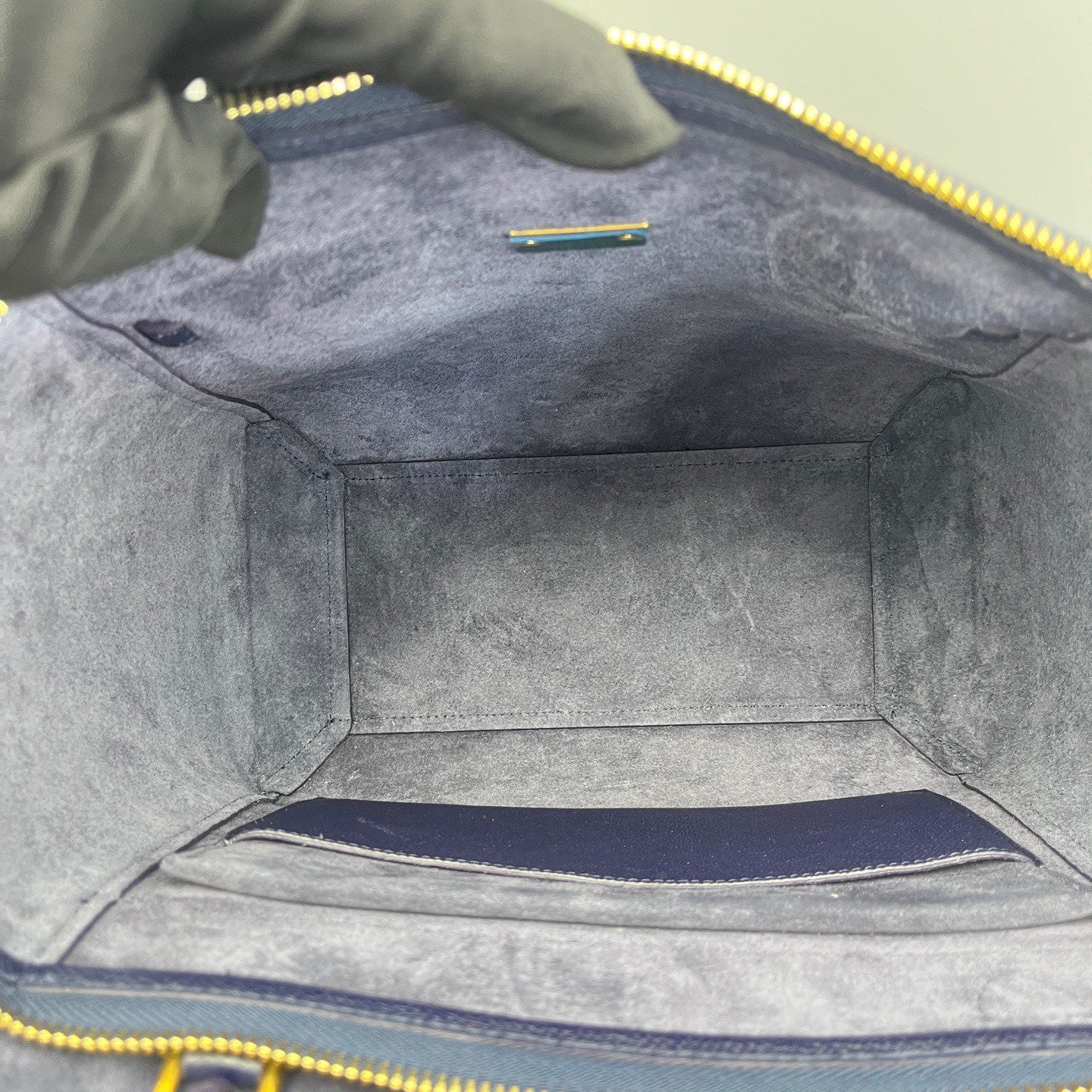Celine - Belt Bag - Grained calfskin leather - Navy Blue with Gold-Tone Hardware - (Small)