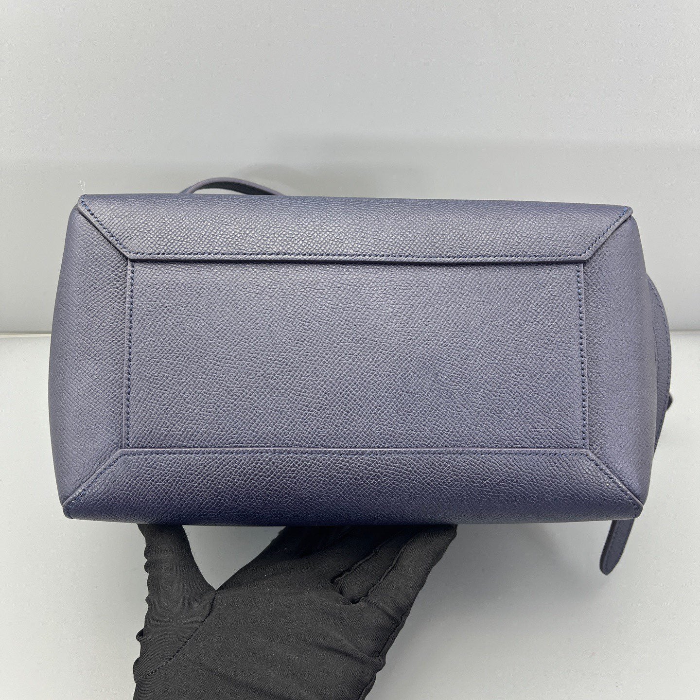 Celine - Belt Bag - Grained calfskin leather - Navy Blue with Gold-Tone Hardware - (Small)