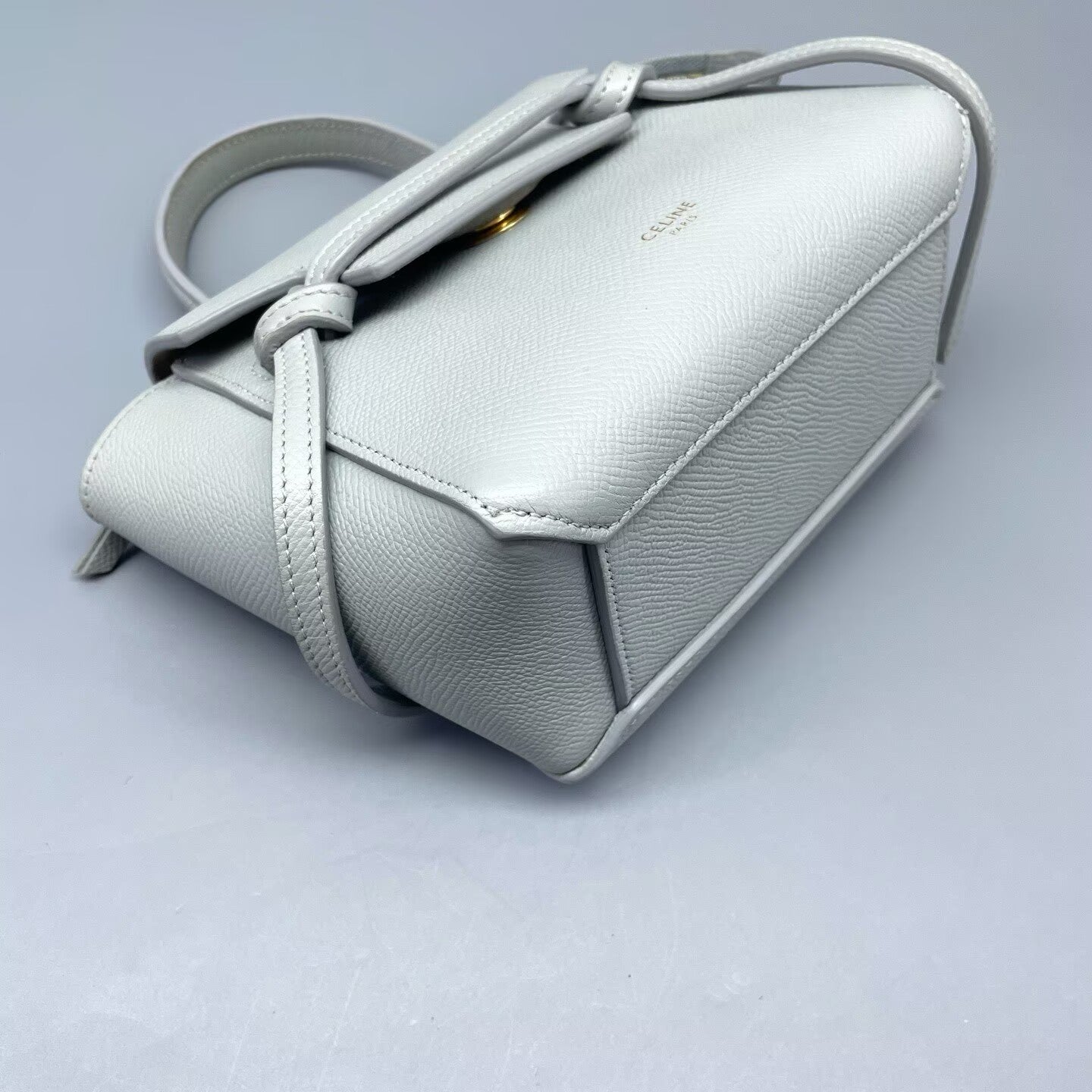 Celine - Belt Bag - Grained leather - Blue-grey - (mini)