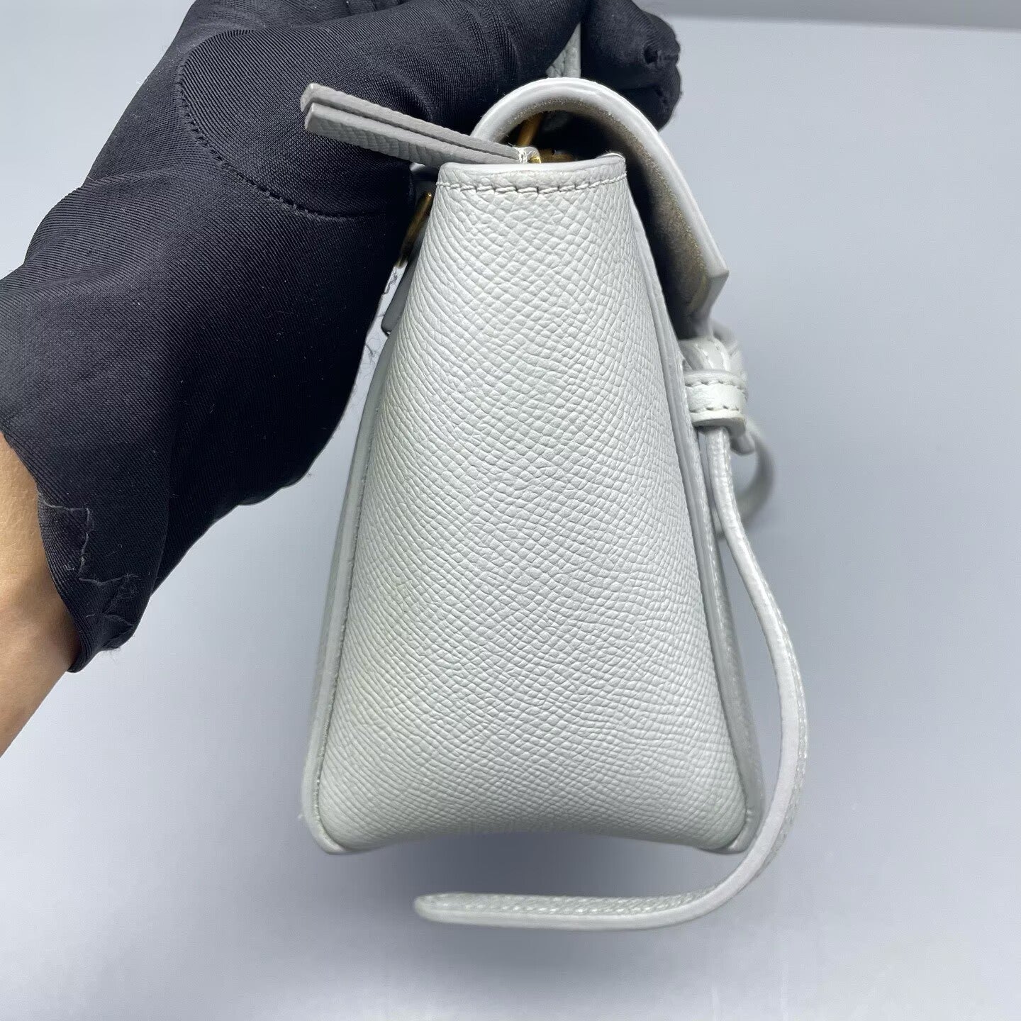 Celine - Belt Bag - Grained leather - Blue-grey - (mini)