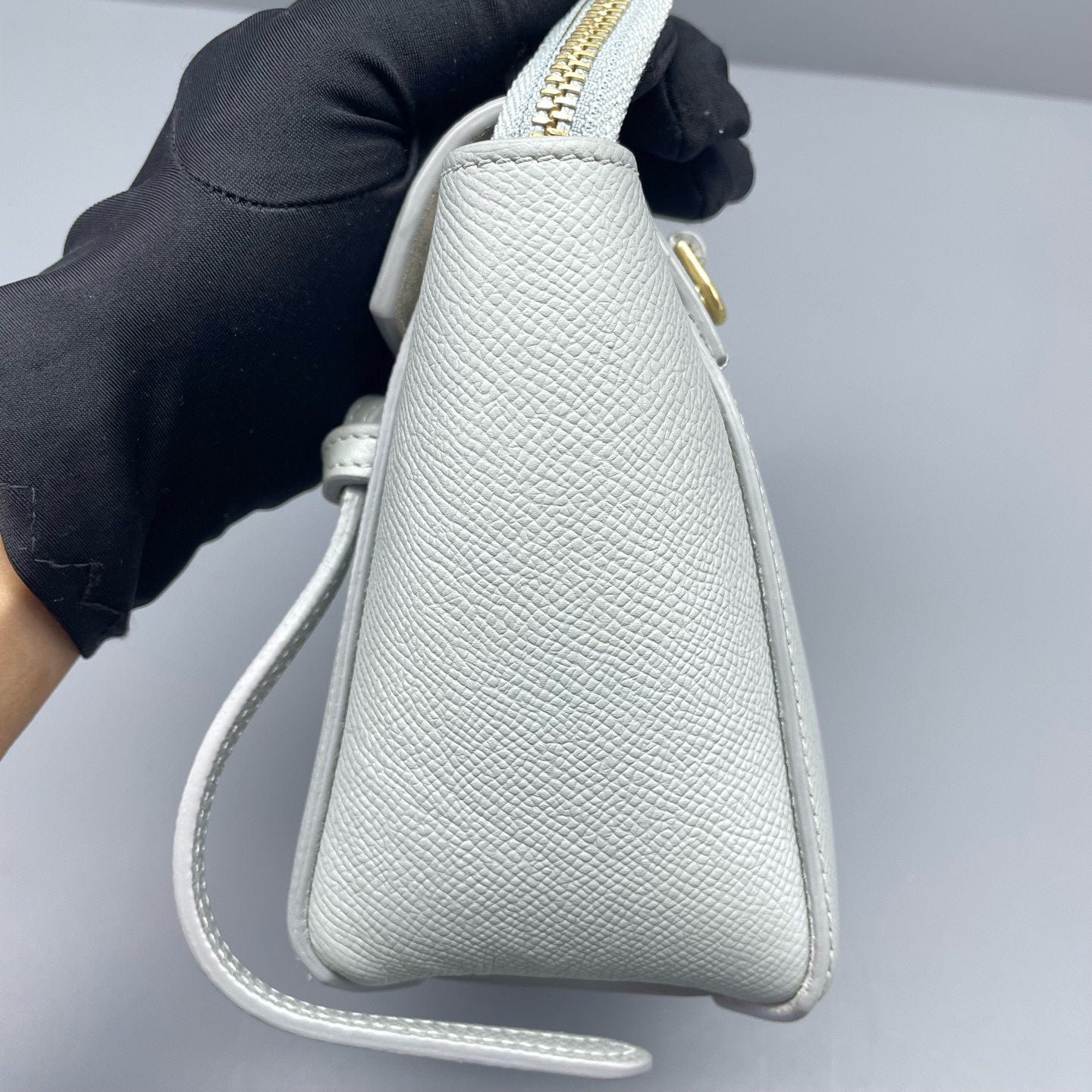 Celine - Belt Bag - Grained leather - Blue-grey - (mini)