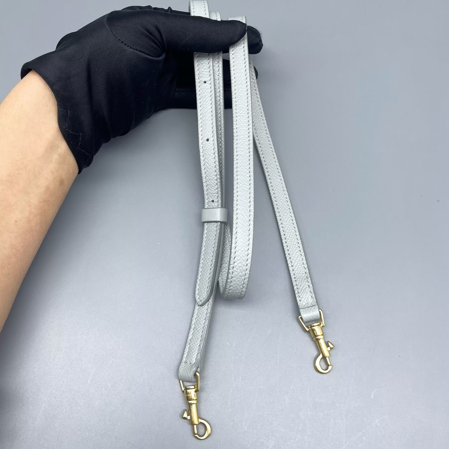 Celine - Belt Bag - Grained leather - Blue-grey - (mini)