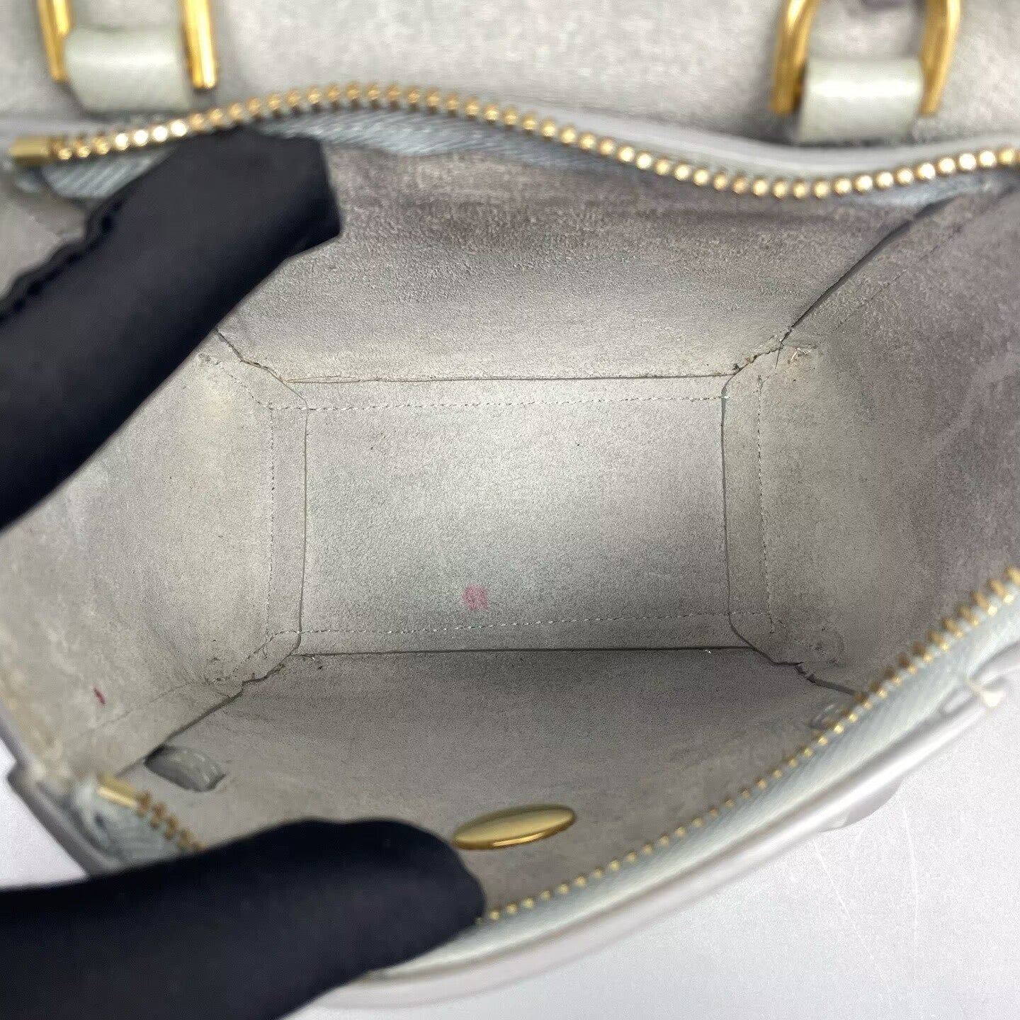 Celine - Belt Bag - Grained leather - Blue-grey - (mini)