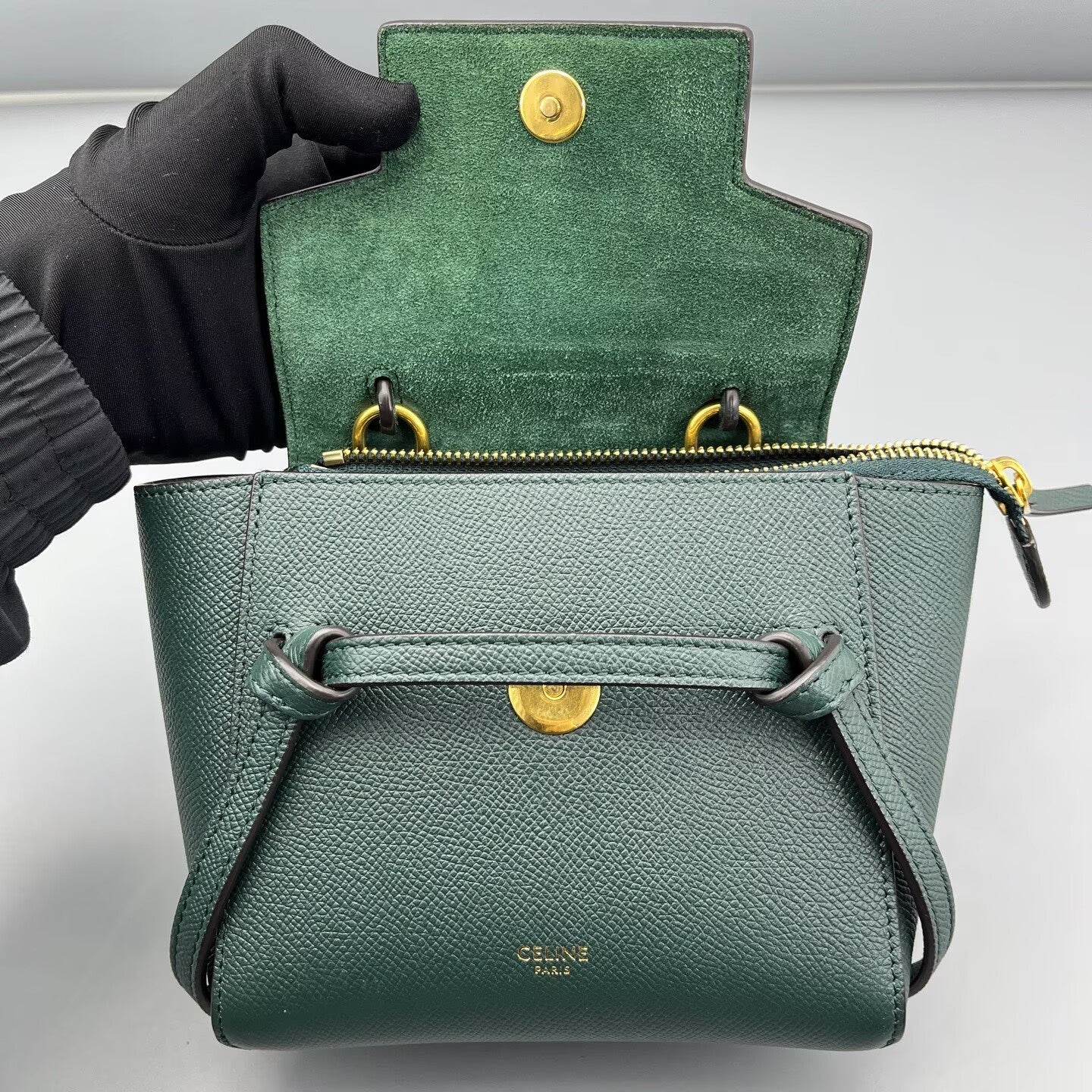 Celine - Belt Bag - Grained leather - Dark Green - (mini)