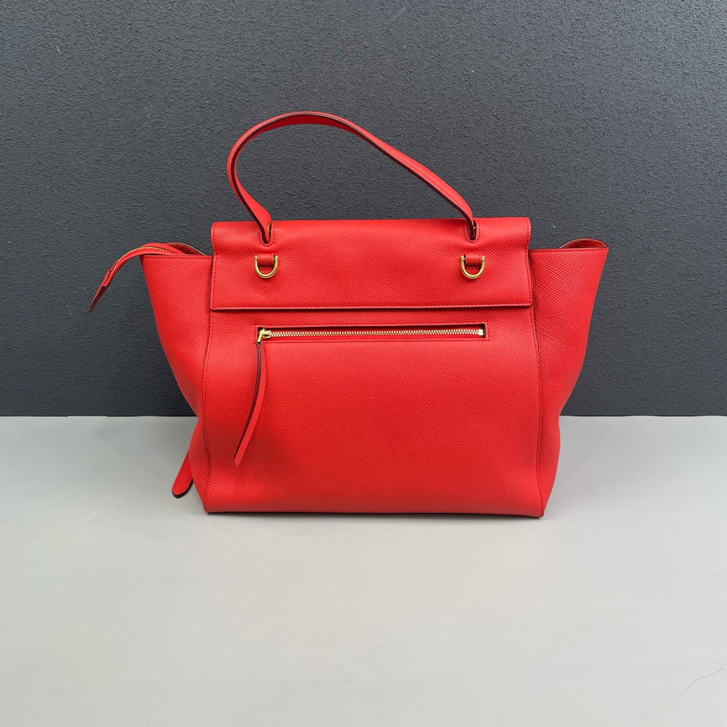 Celine - Belt Bag - Grained leather - Orange-red - (large)
