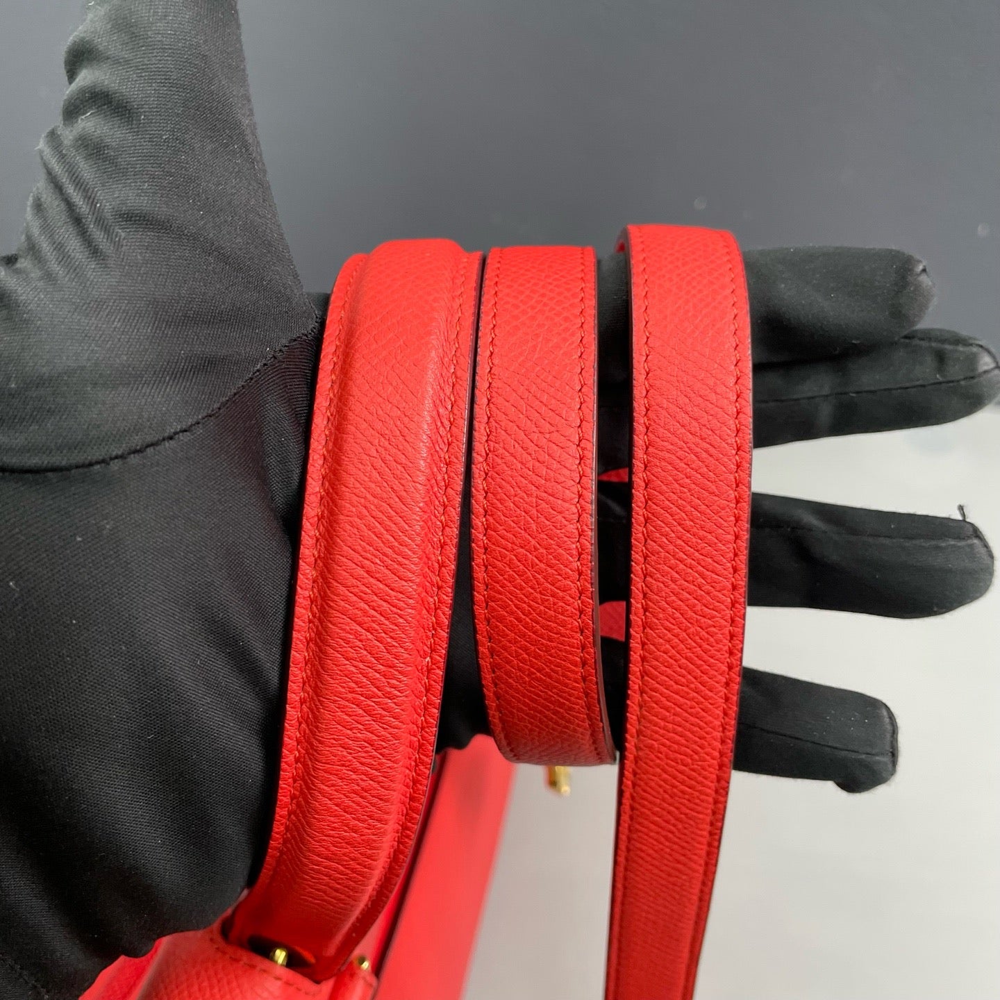 Celine - Belt Bag - Grained leather - Orange-red - (large)