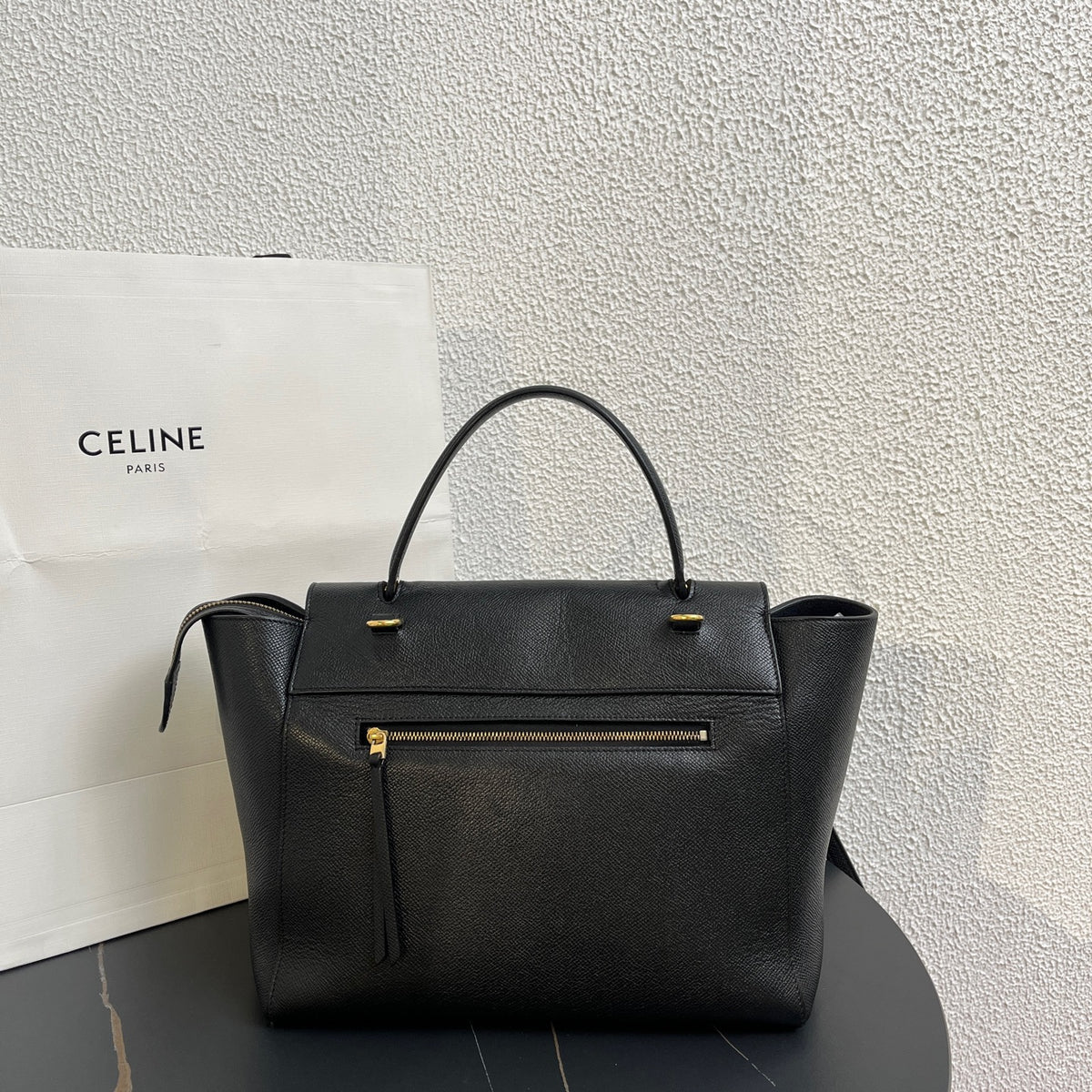 Celine - Belt Bag Large - Leather - Black - (large)