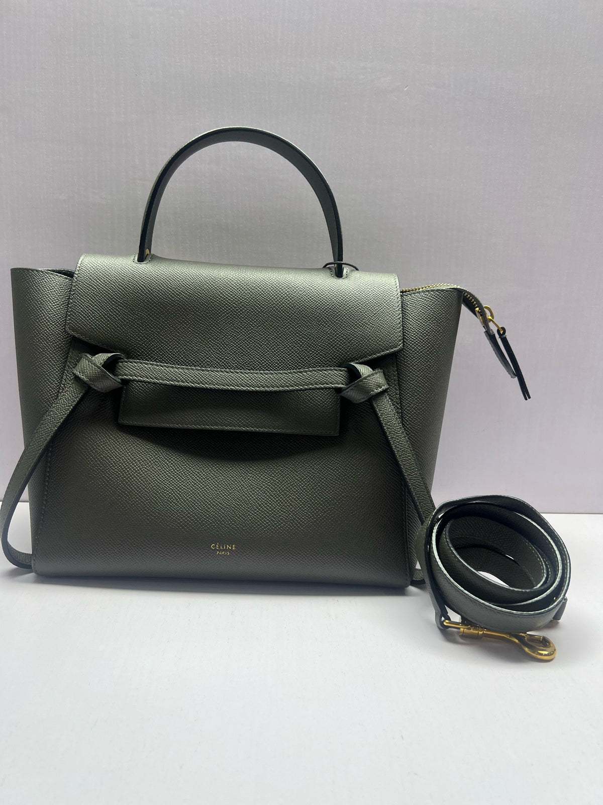 Celine - Belt Bag Large - Leather - Grey - (large)