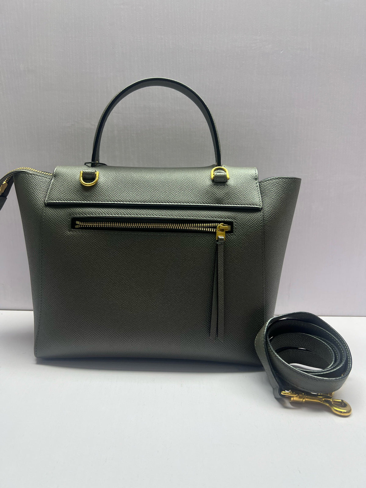 Celine - Belt Bag Large - Leather - Grey - (large)