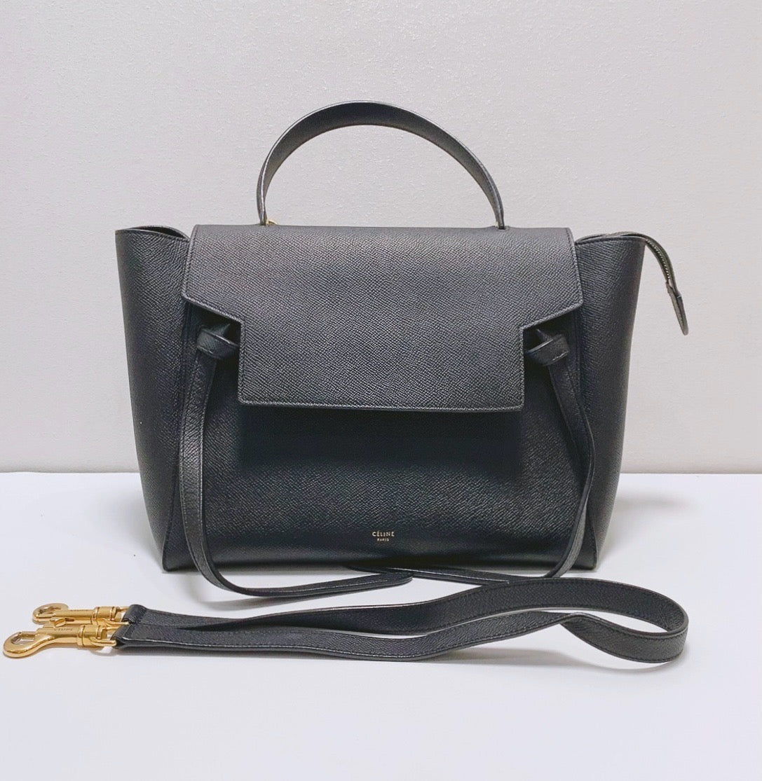 Celine - Belt Bag - Leather - Black - (Large)