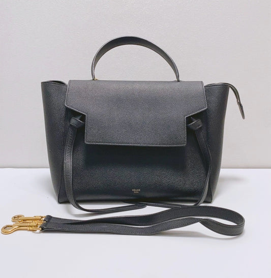Celine - Belt Bag - Leather - Black - (Large)