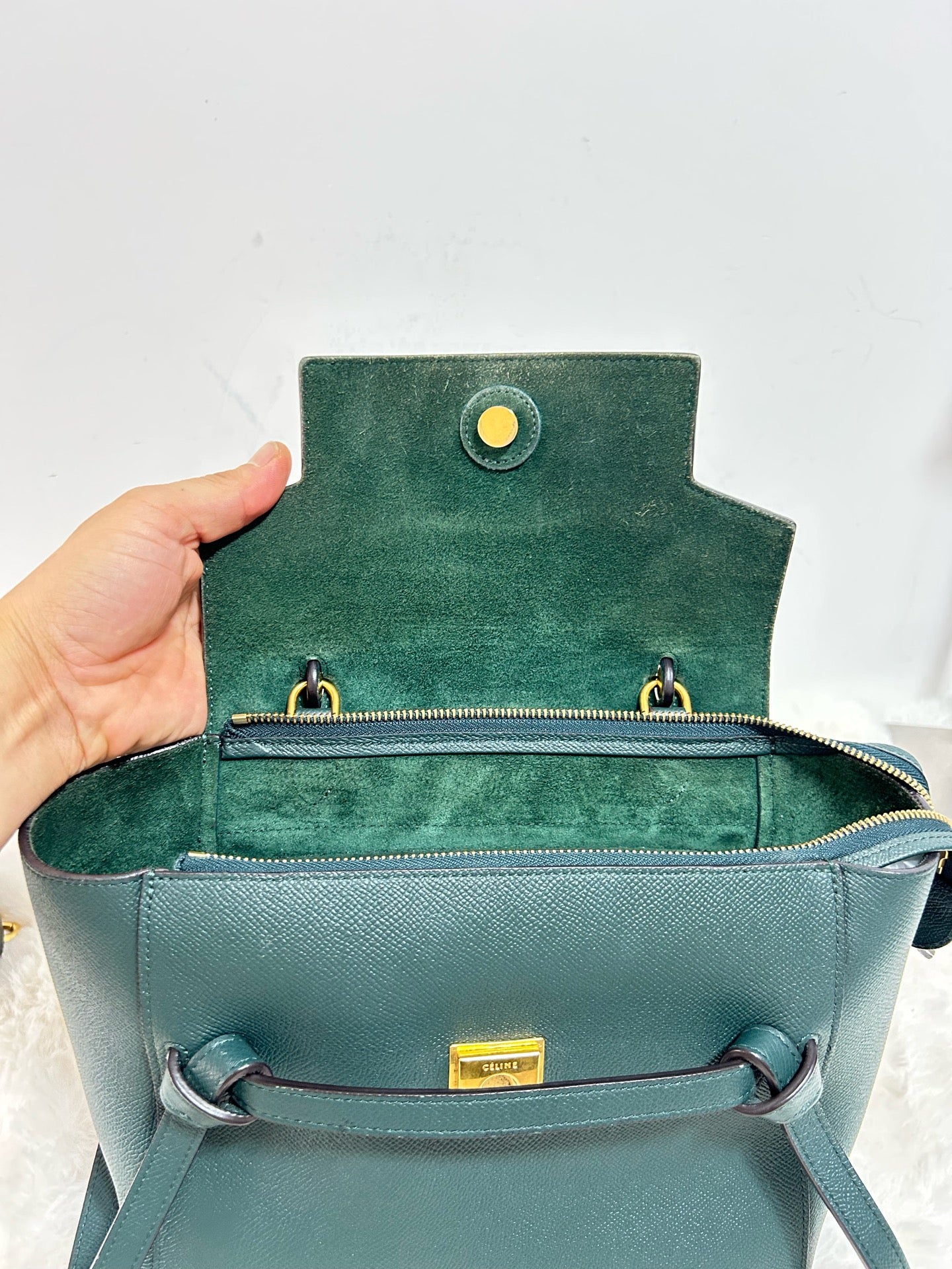 Celine - Belt Bag - Leather - Green - (micro)