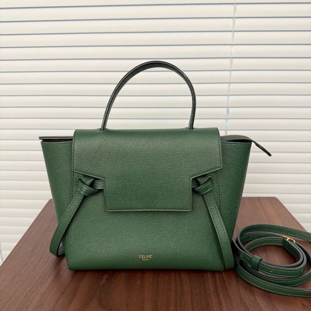 Celine - Belt Bag - Leather - Green - (mini)