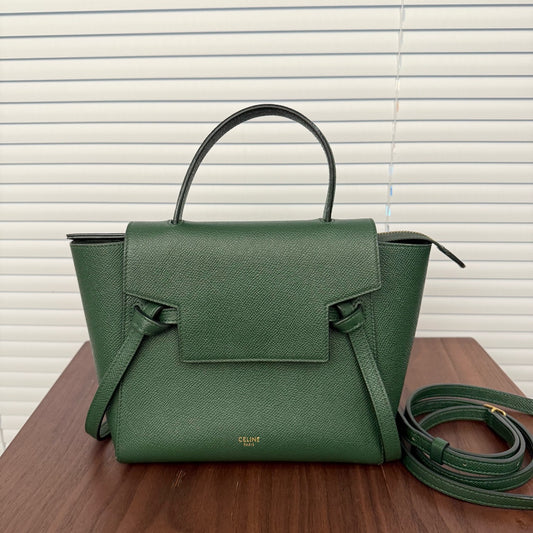 Celine - Belt Bag - Leather - Green - (mini)